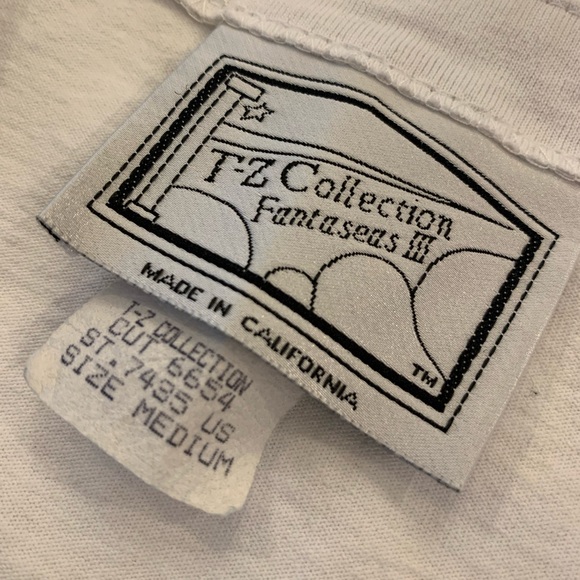 Vintage Western Shirt Women’s Size Medium Wide Sleeve White / Black Faux Suede. - Picture 7 of 12